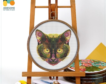Mandala Bombay Cross Stitch Pattern and Kit: Modern Needlework Art for Hand Embroidery and Hoop Art Enthusiasts, CS2443