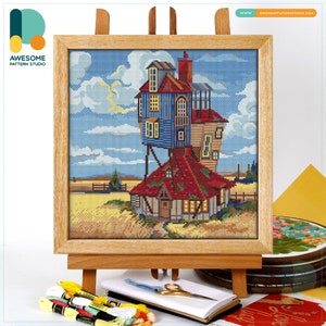 The Burrow CS2493, Counted Cross Stitch Pattern KIT and PDF | Embroidery Pdf Pattern Download | Cross Stitch Kits | How To Cross Stitch