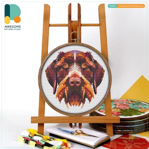 Wyżeł niemiecki szorstkowłosy CS779, zestaw wzorów do haftu krzyżykowego i PDF | Pobierz wzór w formacie PDF | Haftowanie | Pobierz wzór