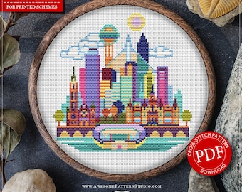 Dallas #P101 Embroidery Cross Stitch PDF Pattern Download | Cross Stitch Kits | Cross Stitch Designs | Cross Pattern | Stitch Patterns