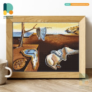 La persistenza della memoria di Salvador Dali DS2212, KIT fai da te per pittura diamante / Kit pittura diamante / Kit arte diamante per adulti