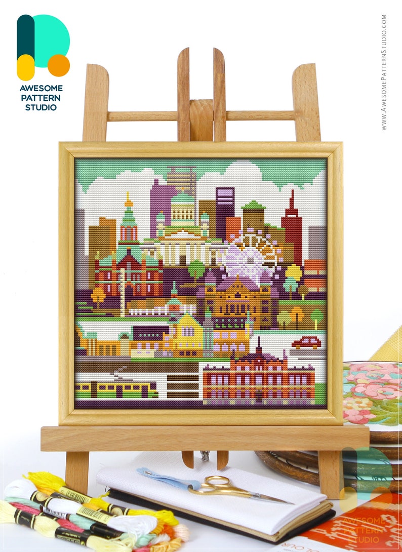 Helsinki CS1195 Counted Cross Stitch Pattern KIT and PDF Etsy