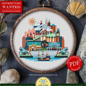St Augustine #P104 Embroidery Cross Stitch Pattern Instant Download | Cross Stitch Patterns | Cross Stitch Designs | Counted Cross Stitch