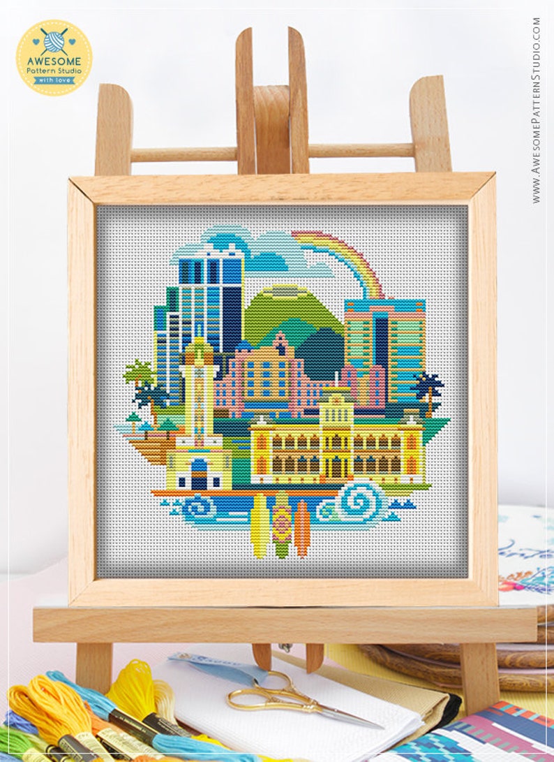 Honolulu CS085 Counted Cross Stitch Pattern KIT and PDF Etsy