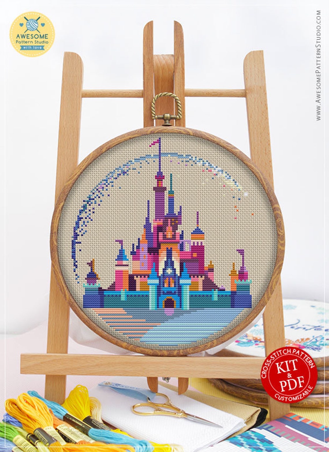 Disneyland CS118 Counted Cross Stitch Pattern KIT and PDF Etsy