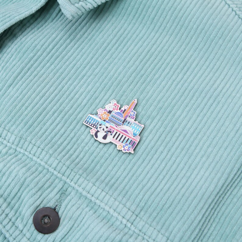 Washington, USA Enamel Pin - Hard Enamel City Lapel Pin, Travel Souvenir Brooch, American Landmark Jewelry, Gift for Travelers EP020 image 9