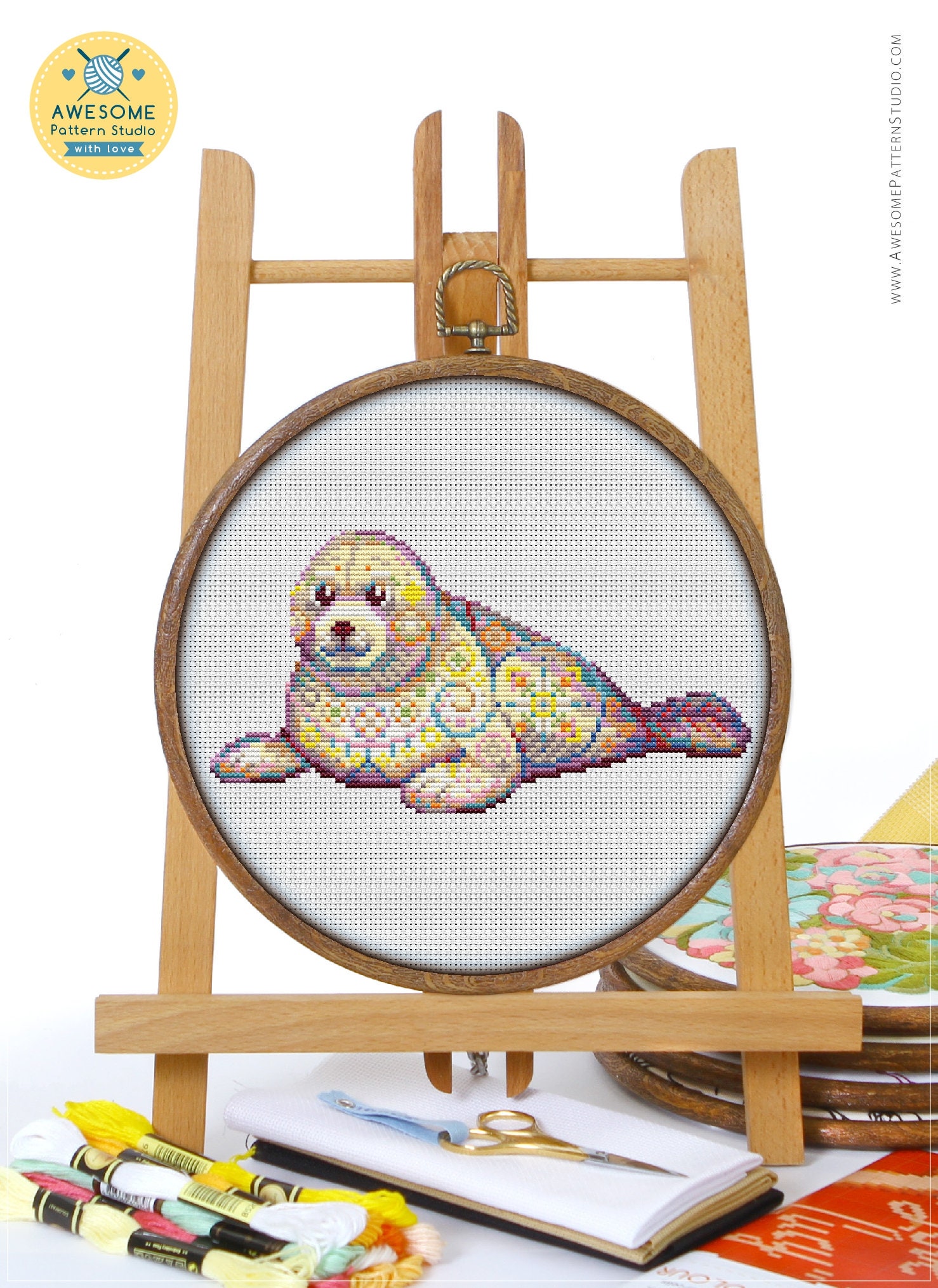 Shiba Inu - Cross Stitch Pattern – Harp Seal Crafts