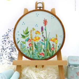 Garden Wildflowers Embroidery Kit and Pattern - Modern Embroidery Art for Adult Crafts and Boho Decor