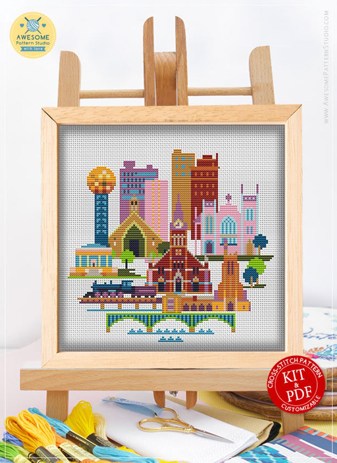 Knoxville CS1199 Counted Cross Stitch Pattern KIT and PDF Etsy