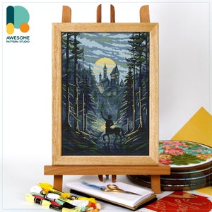 The Forbidden Forest CS2482, Counted Cross Stitch Pattern KIT and PDF | Embroidery Pdf Pattern Download | Cross Stitch Kits