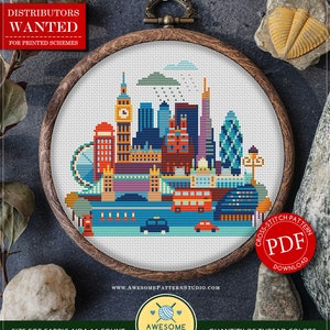 上海 #P142 クロスステッチ刺繍 PDF パターン ダウンロード | クロス