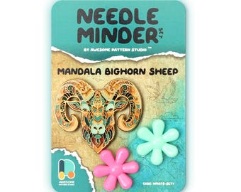 Mandala Bighornschaf Nadelfilz Bergtier Magnetischer Nadelhalter für Stickarbeiten NM079