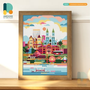 Kit de pintura de diamantes en Galveston, EE. UU.: Kit de mosaico de pintura de diamantes moderna, muestrario para entusiastas de la pintura de diamantes 5D, DS316