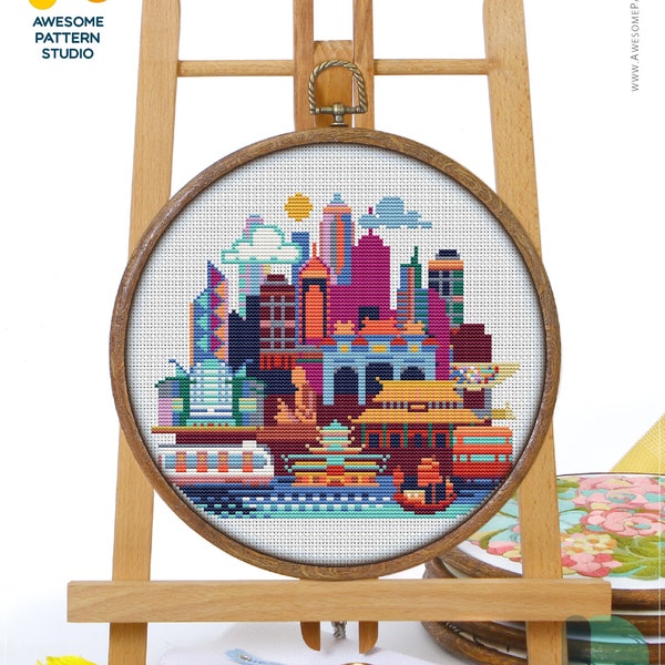Cross Stitch Hong Kong Etsy