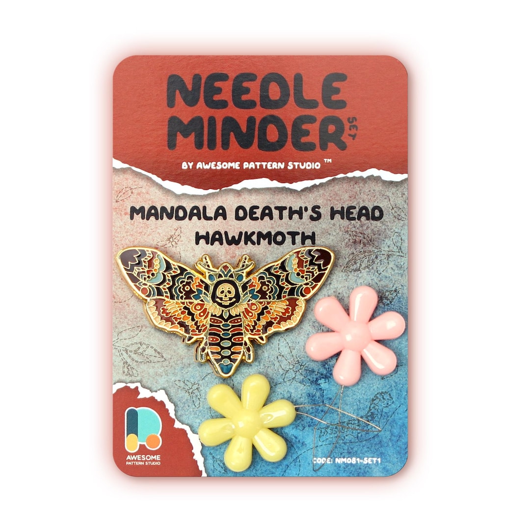 Mandala Death’s Head Hawkmoth Needle Minder – Insect Magnetic Needle ...