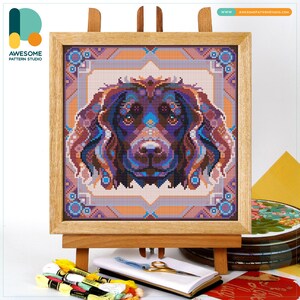 Spaniel Boykin CS1362, Counted Cross Stitch Pattern KIT and PDF Embroidery Pattern Instant Download Cross Stitch Kits Cross Designs CS1362-1(120 x 120)