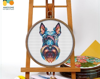 Scottish Terrier CS791, Counted Cross Stitch Pattern KIT and PDF | Pattern Download | Pattern Instant Download | Stitch Patterns