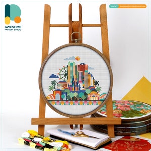 Orlando CS136, Counted Cross Stitch Pattern KIT and PDF | Pattern Download | Cross Stitch Embroidery | Embroidery Stitches