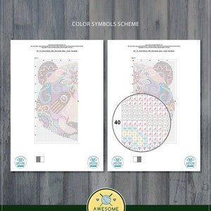 Mandala Elephant P185 Cross Stitch Embroidery PDF Pattern Download Cross Stitch Kits Embroidery Kits Embroidery Designs image 6