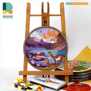 Torrès del Painte, Chile Kreuzstich-Muster und Kit: Moderne Handarbeitskunst für Stickerei-Liebhaber, CS713