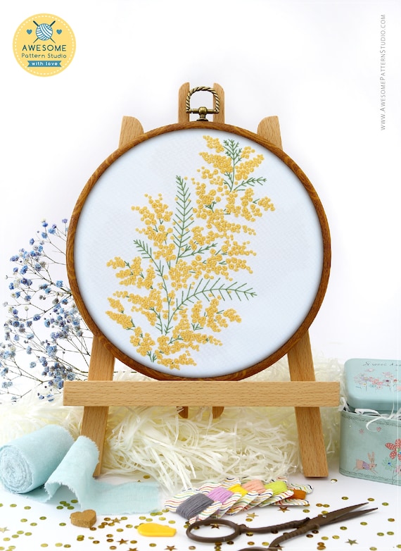 Mimosa EM237, Embroidery Pattern KIT and PDF Starter Kit