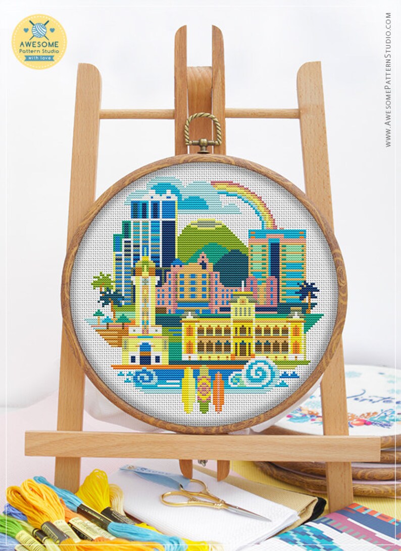 Honolulu CS085 Counted Cross Stitch Pattern KIT and PDF Etsy