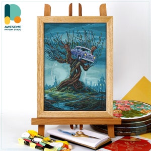 The Whomping Willow CS2502, Counted Cross Stitch Pattern KIT and PDF | Embroidery Pdf Pattern Download | Cross Stitch Kits
