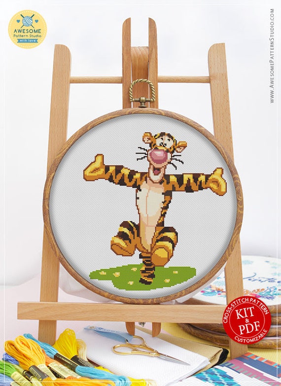 Tigger Cs263 Counted Cross Stitch Pattern Kit And Pdf Etsy