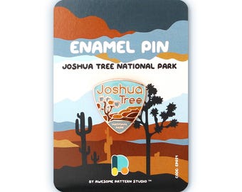 Enamel Pin - Joshua Tree National Park. Hard Enamel Pin, Enamel Pin Display, Pinback Button, Stick Pins,  Lapel Pin, Acrylic Pin, EP054