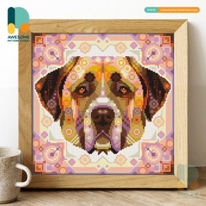 Mandala Anatolian Shepherd Dog DS2100, KIT fai da te per pittura diamante / Kit pittura diamante / Kit arte diamante per adulti / Tutti gli articoli inclusi
