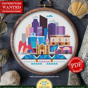 Grand Rapids, Michigan #P922 Cross Stitch Pattern Cross Stitch Embroidery PDF Pattern Download Cross Stitch Patterns | How to Cross Stitch