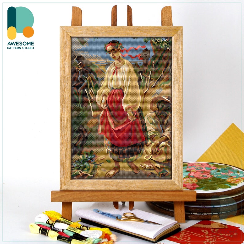 Kateryna Taras Shevchenko Cross Stitch Pattern And Kit Modern kateryna-taras-shevchenko-cross-stitch-pattern-and-kit-modern