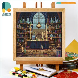 Potions Class Cross Stitch Pattern and Kit: Modern Cross Stitch Magic, Embroidery Sampler for Needlework Art Enthusiasts, CS2489