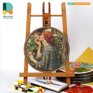 The Soul of the Rose By John William Waterhouse Cross Stitch Pattern and Kit - Modern Needlework Art for Embroidery Enthusiasts, CS2259