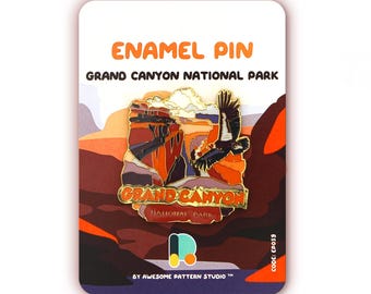 Enamel Pin - Grand Canyon National Park. Hard Enamel Pin, Enamel Pin Display, Pinback Button, Stick Pins,  Lapel Pin, Acrylic Pin, EP059