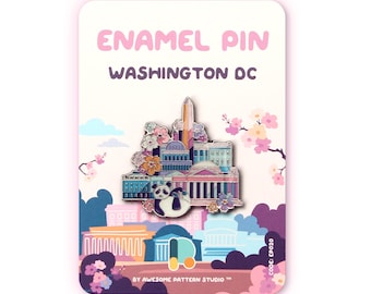 Washington, VS emaille pins - harde emaille stad reversspeld, reissouvenir broche, Amerikaanse landmark sieraden, cadeau voor reizigers EP020