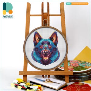 Mandala Schipperke Cross Stitch Pattern and Kit  Modern Needlework Art for Dog Lovers, CS2138