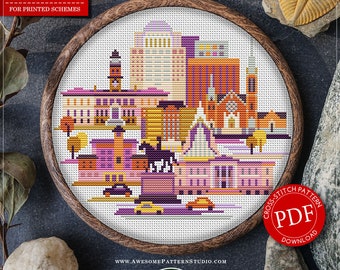 Colorado Springs, Colorado #P991 PDF Cross Stitch Pattern Cross Stitch Pattern Download | Embroidery Pattern | Needlepoint