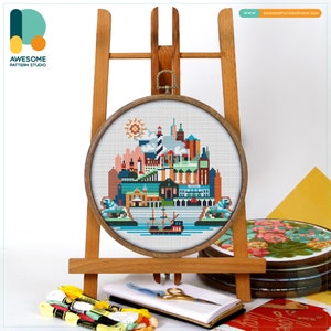 St Augustine CS104, Counted Cross Stitch Pattern KIT and PDF | Embroidery | Pdf Pattern Download | Stitching | Needlepoint