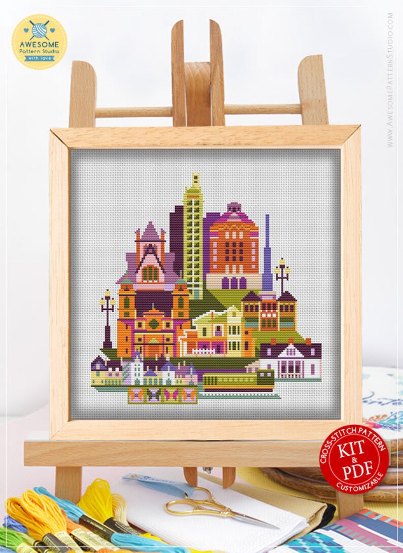 Asheville CS315 Counted Cross Stitch Pattern KIT and PDF Etsy