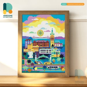 Berkeley, USA Diamond Painting Kit - Modern Diamond Painting Mosaic Kit Sampler, DS325