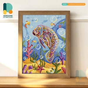 West Indian Manatee DS1298, Diamond Painting DIY KIT  | Sea | Ocean | West Indian Manatee | West Indian Manatee | Nature | Diy