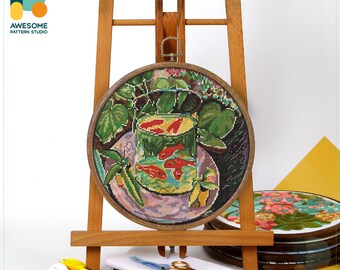 Goldfish By Henri Matisse Cross Stitch Pattern and Kit - Modern Needlework Art, Simple Cross Stitch Project, CS2267