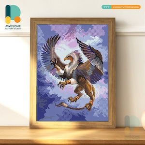 Gryphon DS409, Diamond Painting DIY KIT | Pattern | Fantasy | Bird | Lion
