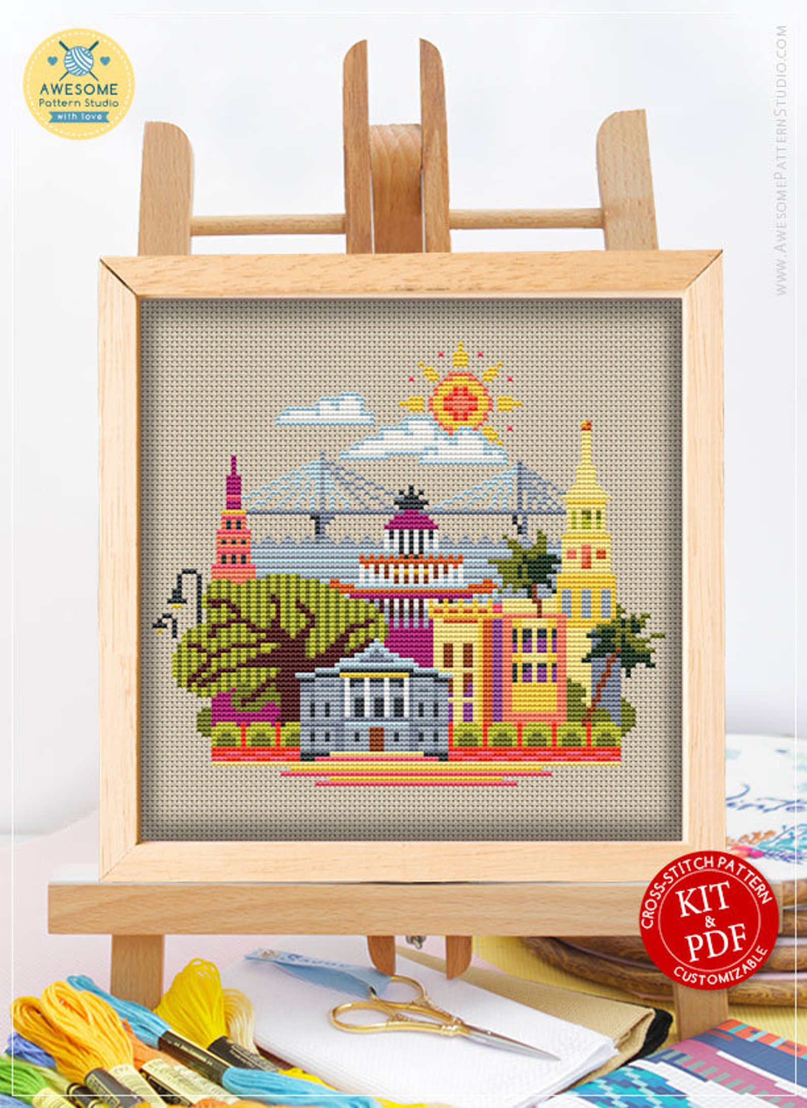 Charleston CS071 Counted Cross Stitch Pattern KIT and PDF Etsy