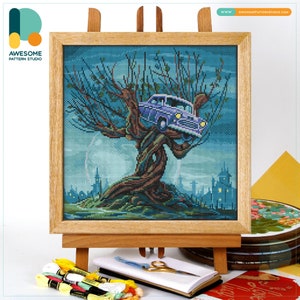 The Whomping Willow CS2501, Counted Cross Stitch Pattern KIT and PDF | Embroidery Pdf Pattern Download | Cross Stitch Kits