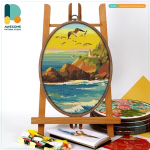 Heceta Head Light CS1340, Counted Cross Stitch Pattern KIT and PDF | Embroidery | Pattern Instant Download | Stitching | Cross Stitch World