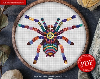 Mandala Spider #P620 Cross Stitch Embroidery Pattern Instant Download | Cross Stitch Kits | Needlepoint | Cross Pattern | Stitch Patterns