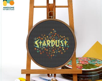 Stardust Cross Stitch Pattern and Kit: Modern Needlework Art for Beginners and Experts, Includes PDF Pattern and Embroidery Sampler, CS653