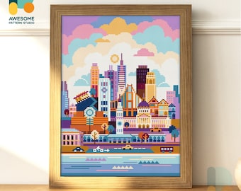 San Francisco, USA Diamond Painting Kit - Modern Diamond Painting Mosaic Kit Sampler for 5d Diamond Painting Art, DS080